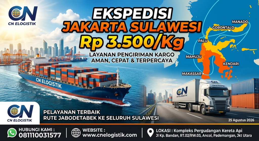 Ekspedisi Jakarta Sulawesi Rp 3.500/Kg