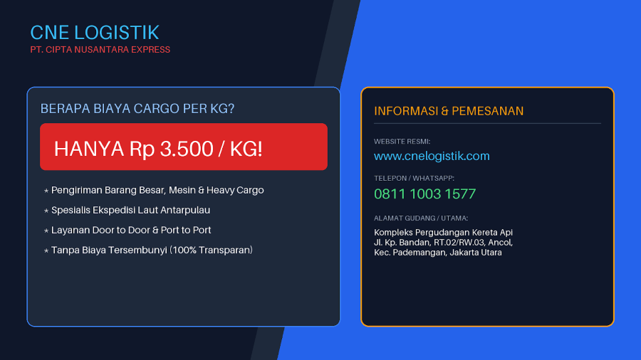 3 Rahasia Terbongkar! Berapa Biaya Cargo Per Kg?