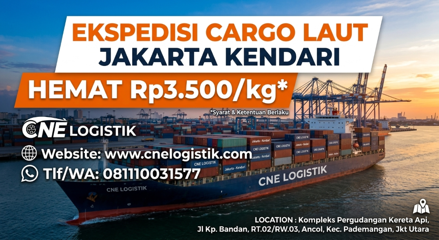 Ekspedisi Cargo Laut Jakarta Kendari Murah Rp3.500/kg
