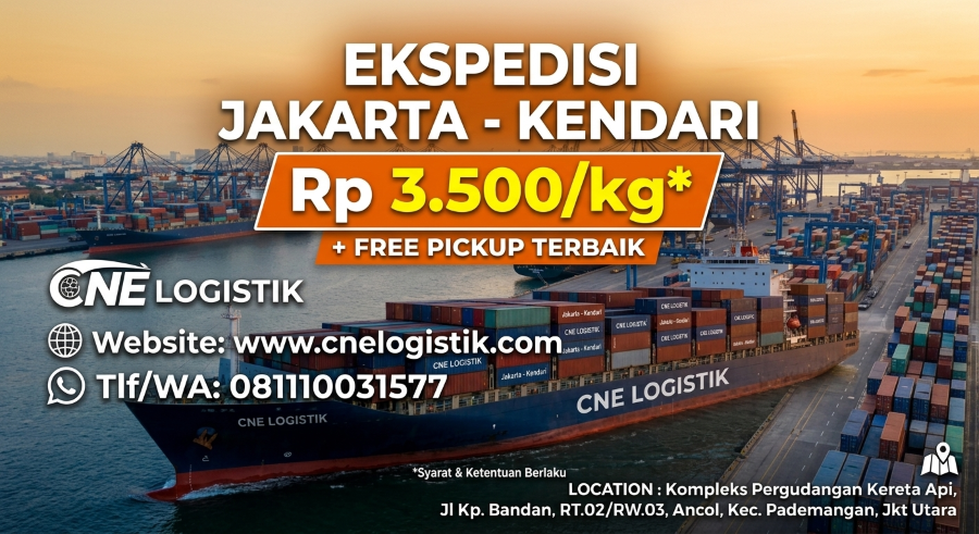Ekspedisi Jakarta Kendari Rp 3.500/kg + Free Pickup Terbaik