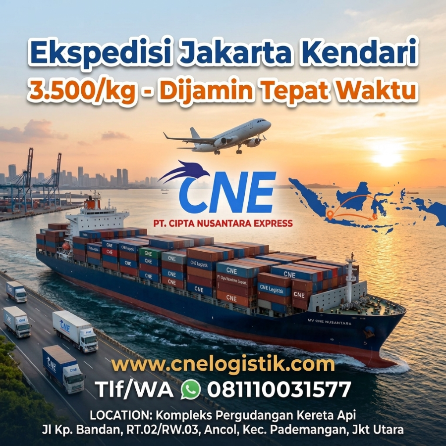 Ekspedisi Jakarta Kendari 3.500/kg - Dijamin Tepat Waktu