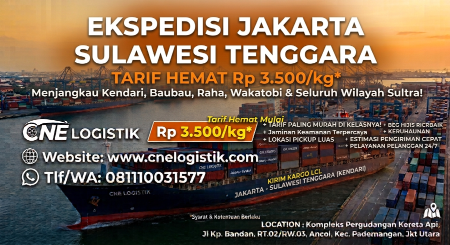 Ekspedisi Jakarta Sulawesi Tenggara Tarif Hemat Rp 3.500/kg