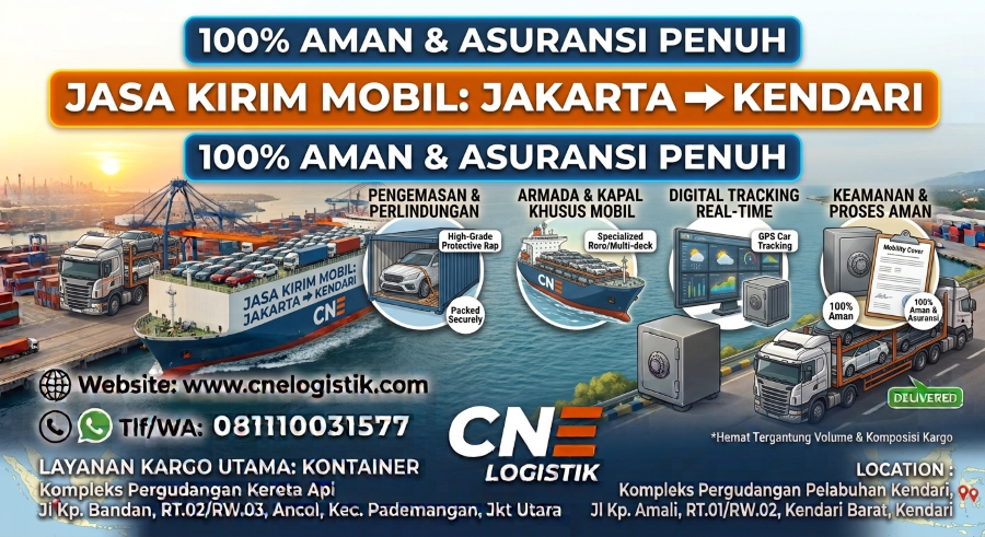 Jasa Kirim Mobil Jakarta Kendari Paling Murah 100%