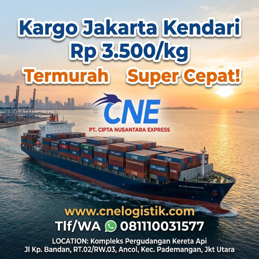 Kargo Jakarta Kendari Rp 3.500/kg Termurah & Super Cepat!