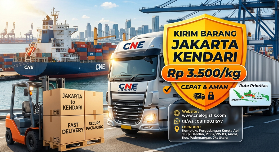 Kirim Barang Jakarta Kendari Rp 3.500/kg Cepat & Aman
