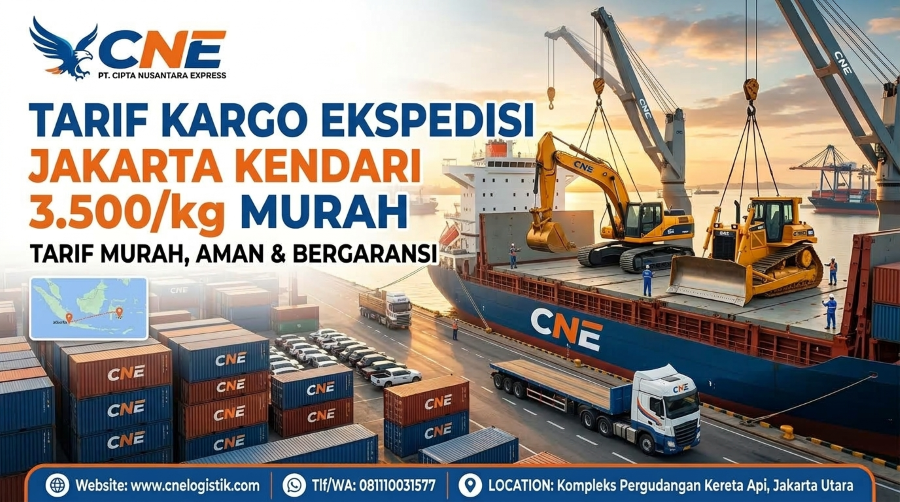 Tarif Kargo Ekspedisi Jakarta Kendari 3.500/kg Murah
